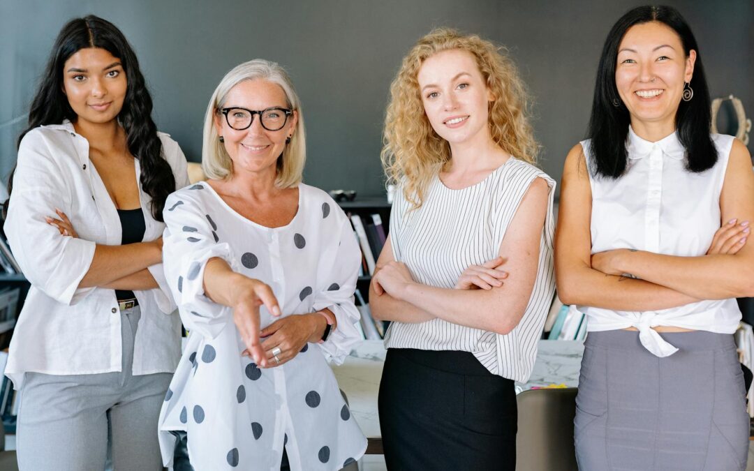 photo of business women smiling